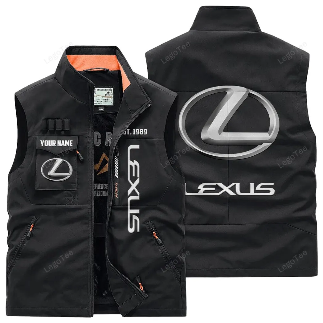 Lexus Outdoor Sleeveless Vest, Gift For Lexus Lovers, Gift For Him, Husband, Boyfriend - Black CAR132021325926-3