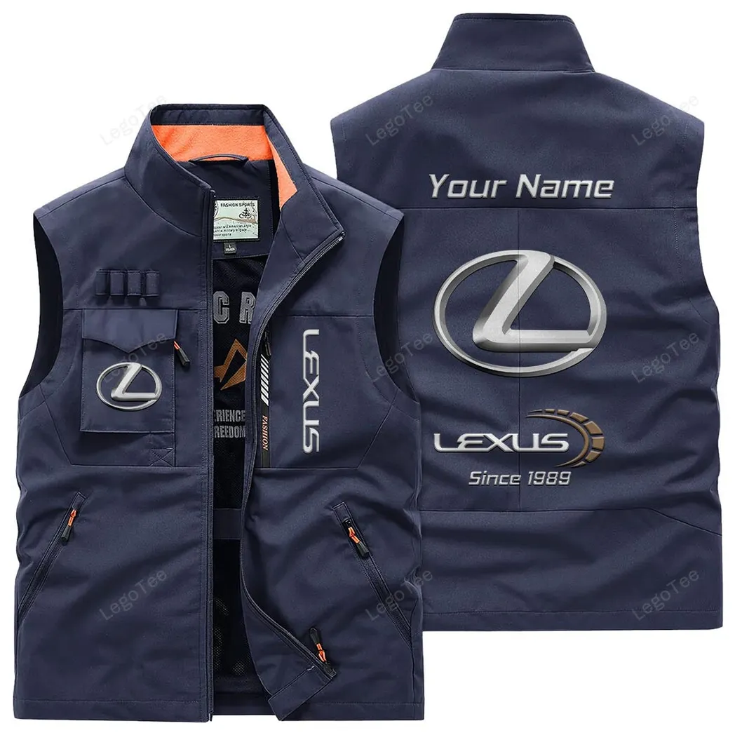 Lexus Outdoor Sleeveless Vest, Gift For Lexus Lovers, Gift For Him, Husband, Boyfriend - Navy CAR131021325757-5