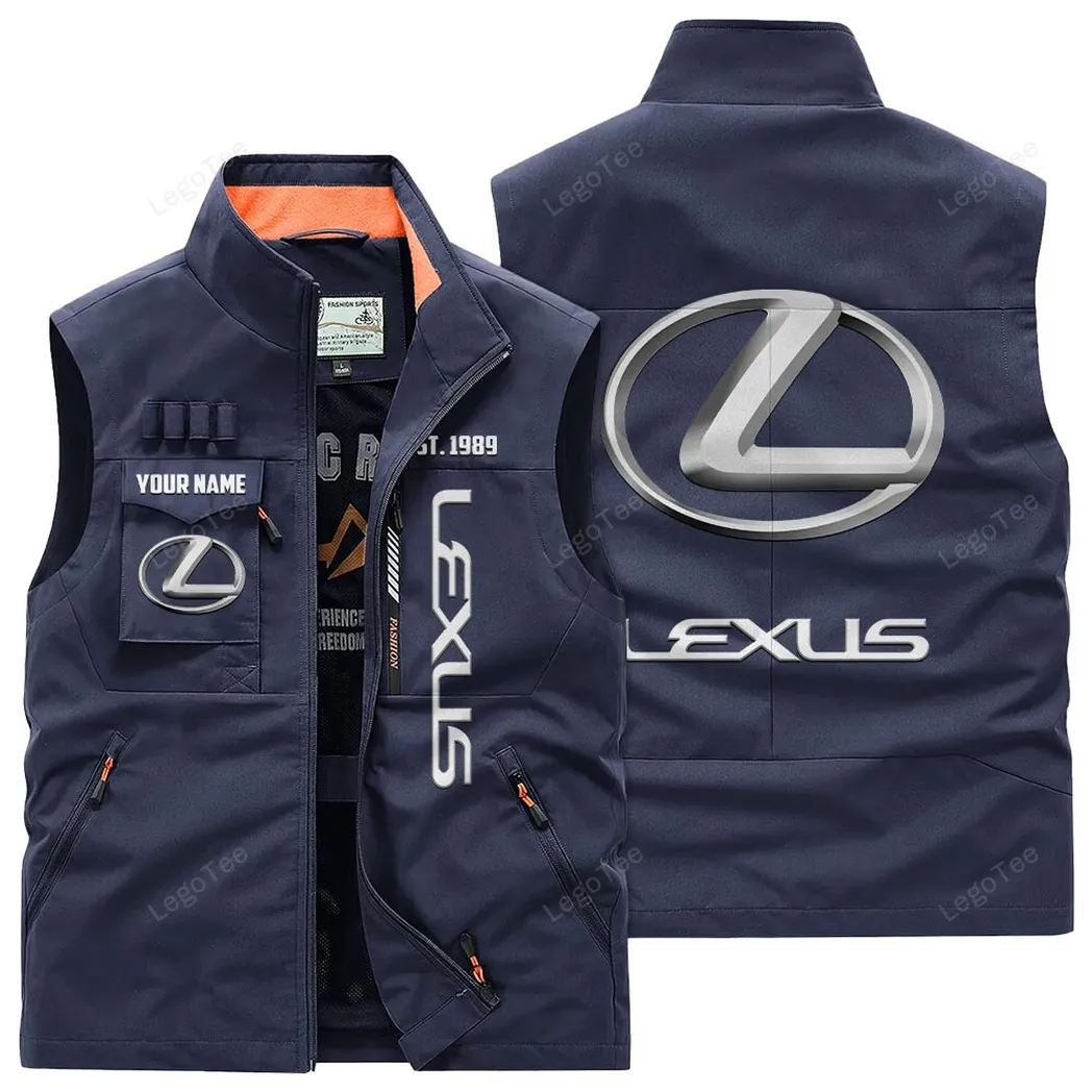 Lexus Outdoor Sleeveless Vest, Gift For Lexus Lovers, Gift For Him, Husband, Boyfriend - Navy CAR132021325926-5