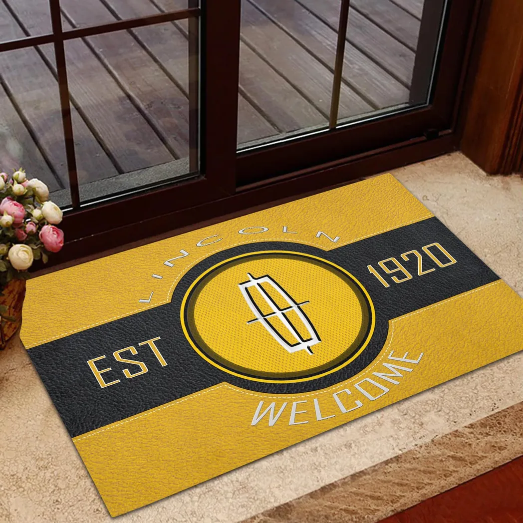 Lincoln Doormat, Gift For Lincoln Lovers, Gift For Him, Husband, Boyfriend CAR16902262537 - Yellow