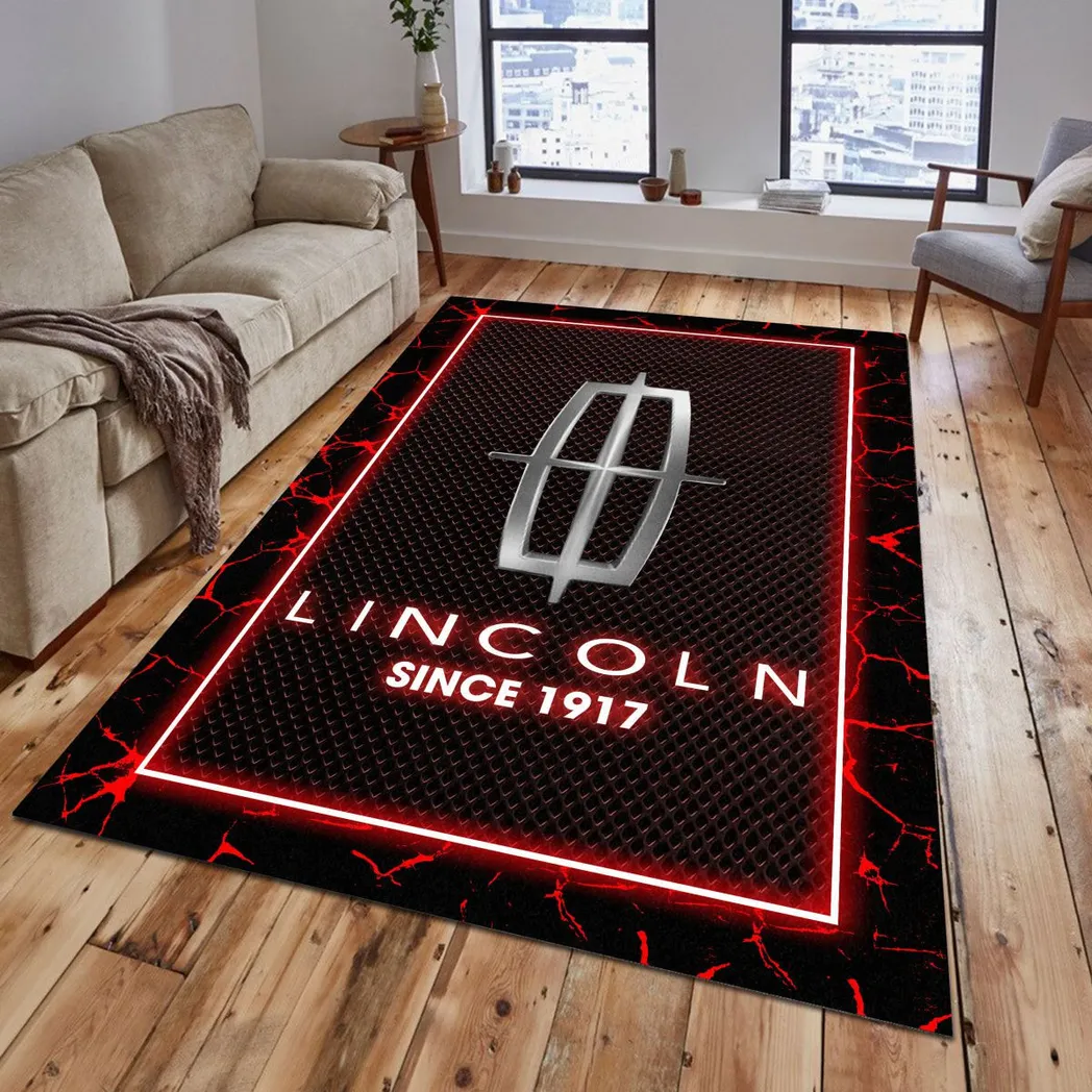 Lincoln Rug, Gift For Lincoln Lovers, Gift For Him, Husband, Boyfriend CAR5202192546 - Red