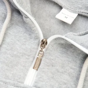 Linostee Casual Stand up Collar Hoodie CAR0301022107, CAR All Over Print Casual Stand up Collar Hoodie - Grey