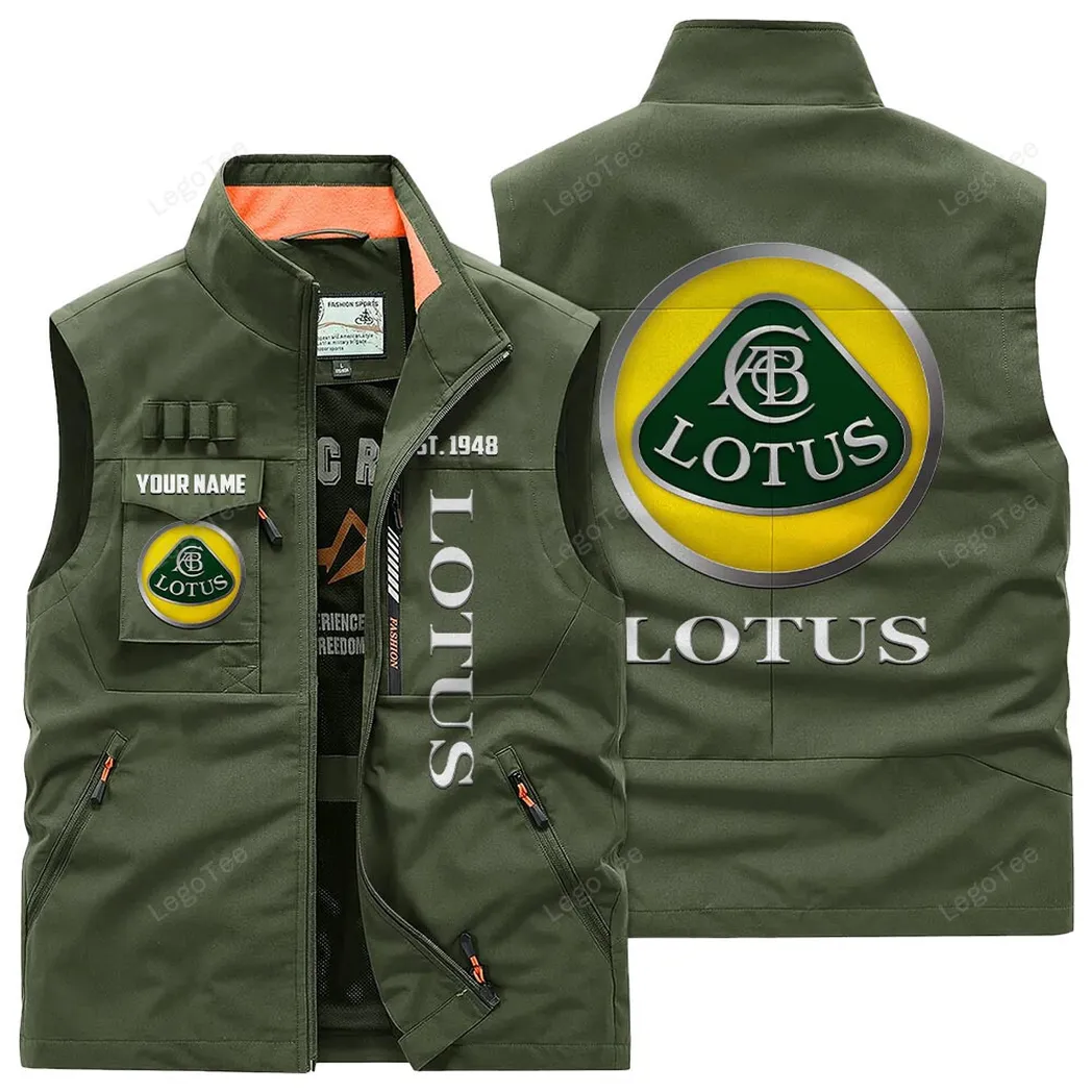 Lotus Cars Outdoor Sleeveless Vest, Gift For Lotus Cars Lovers, Gift For Him, Husband, Boyfriend - Army Green CAR132021325968-1