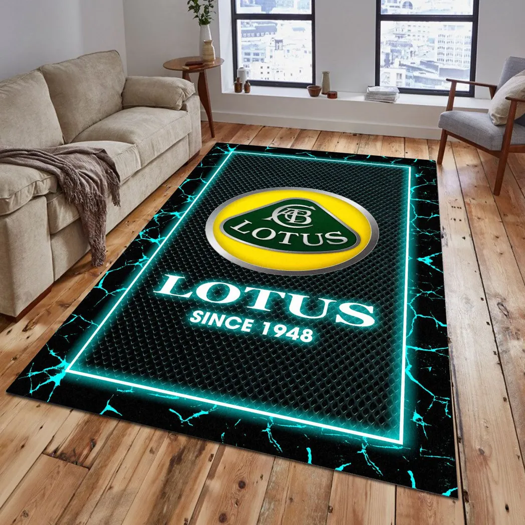 Lotus Rug, Gift For Lotus Lovers, Gift For Him, Husband, Boyfriend CAR5202192547 - Cyan