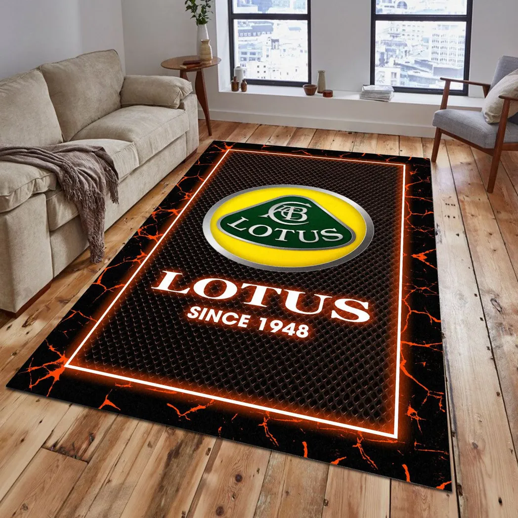 Lotus Rug, Gift For Lotus Lovers, Gift For Him, Husband, Boyfriend CAR5202192547 - Orange