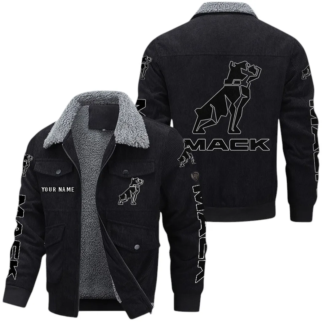 Mack Corduroy Jacket For Men, Gift For Mack Lovers CAR149022225896 - Black