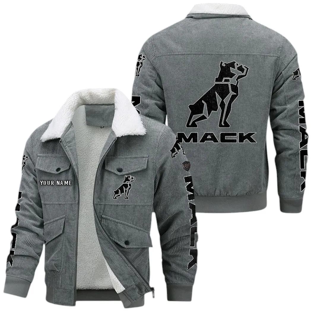 Mack Corduroy Jacket For Men, Gift For Mack Lovers CAR149022225896 - Gray