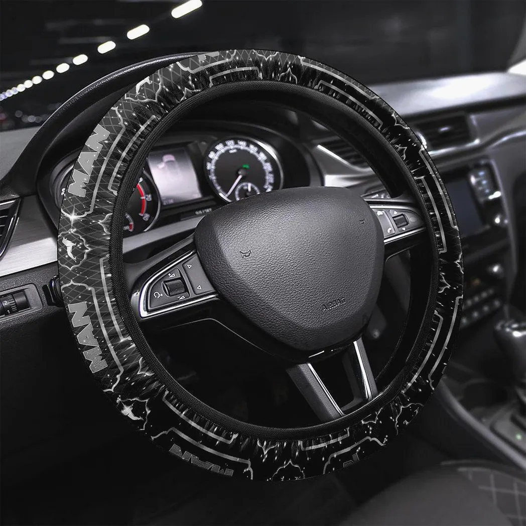 MAN Truck Steering Wheel Cover, Gift For MAN Truck Fan CAR146021725008 - White