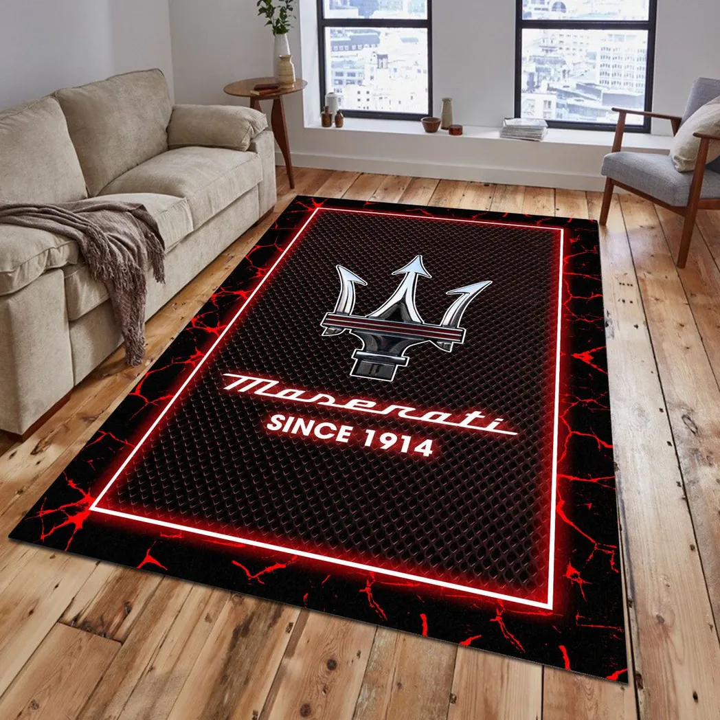 Maserati Rug, Gift For Maserati Lovers, Gift For Him, Husband, Boyfriend CAR5202192548 - Red