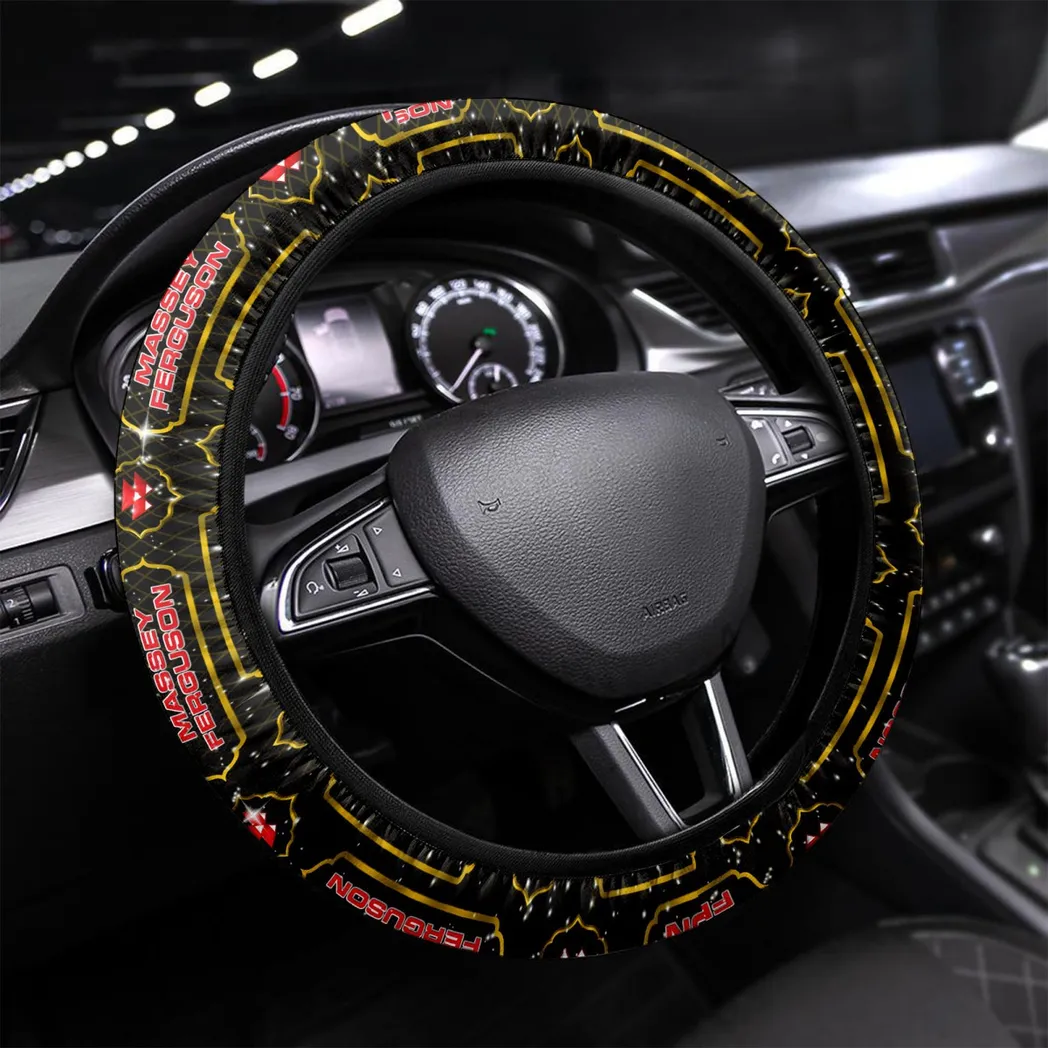 Massey Ferguson Steering Wheel Cover, Gift For Men, Him, Husband, Boyfriend - Yellow CAR145021725338-8