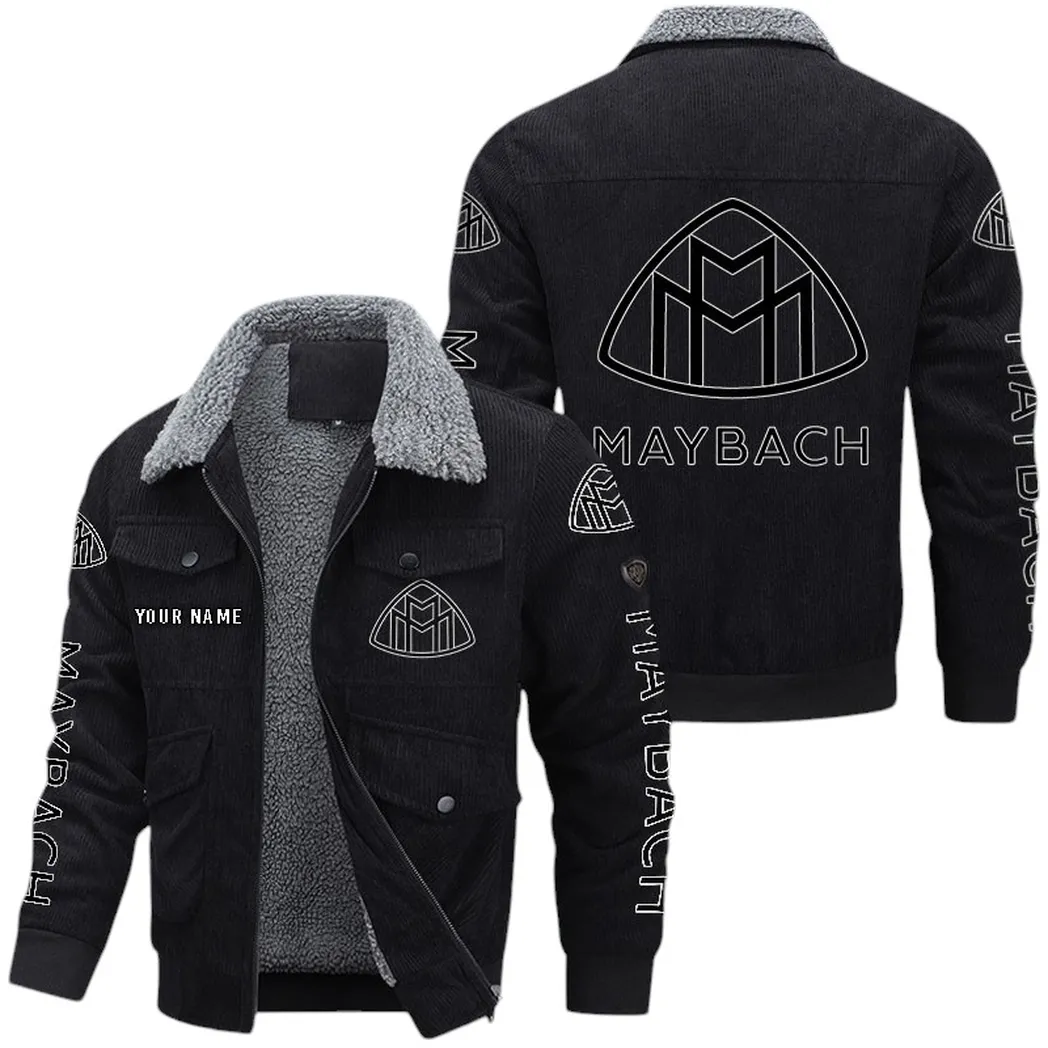 Maybach Corduroy Jacket For Men, Gift For Maybach Lovers CAR42022225636 - Black