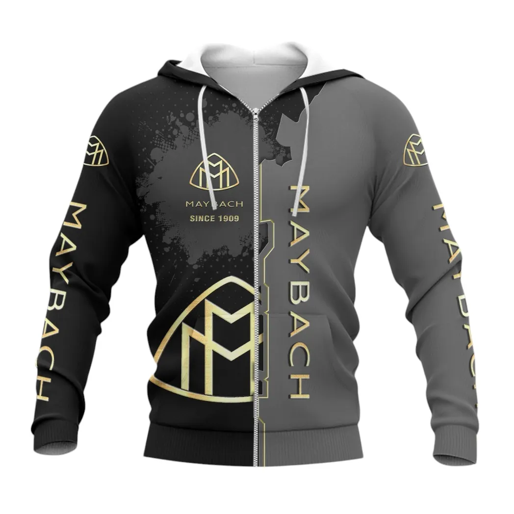 Maybach Zipper Hoodie, Gift For Maybach Lovers, Gift For Him, Husband, Boyfriend CAR44021725056-3