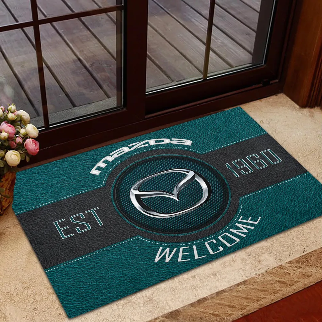 Mazda Doormat, Gift For Mazda Lovers, Gift For Him, Husband, Boyfriend CAR16902262540 - Cyan