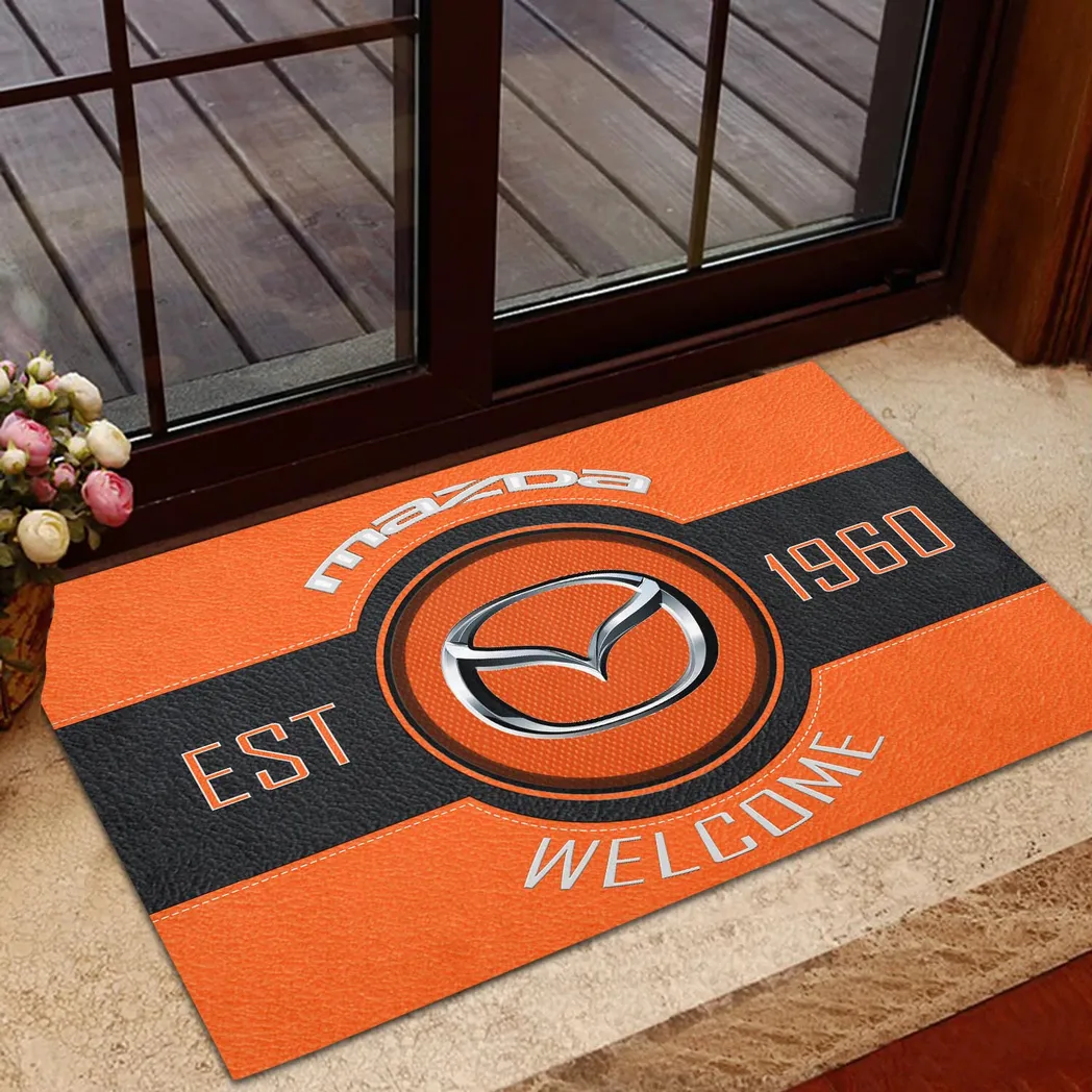 Mazda Doormat, Gift For Mazda Lovers, Gift For Him, Husband, Boyfriend CAR16902262540 - Orange