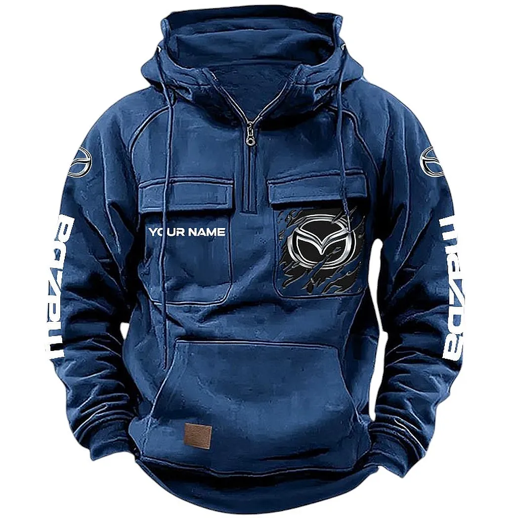 Mazda Hoodie Tactical Quarter Zip, Gift For Mazda Lovers CAR164022425176 - Dark Blue
