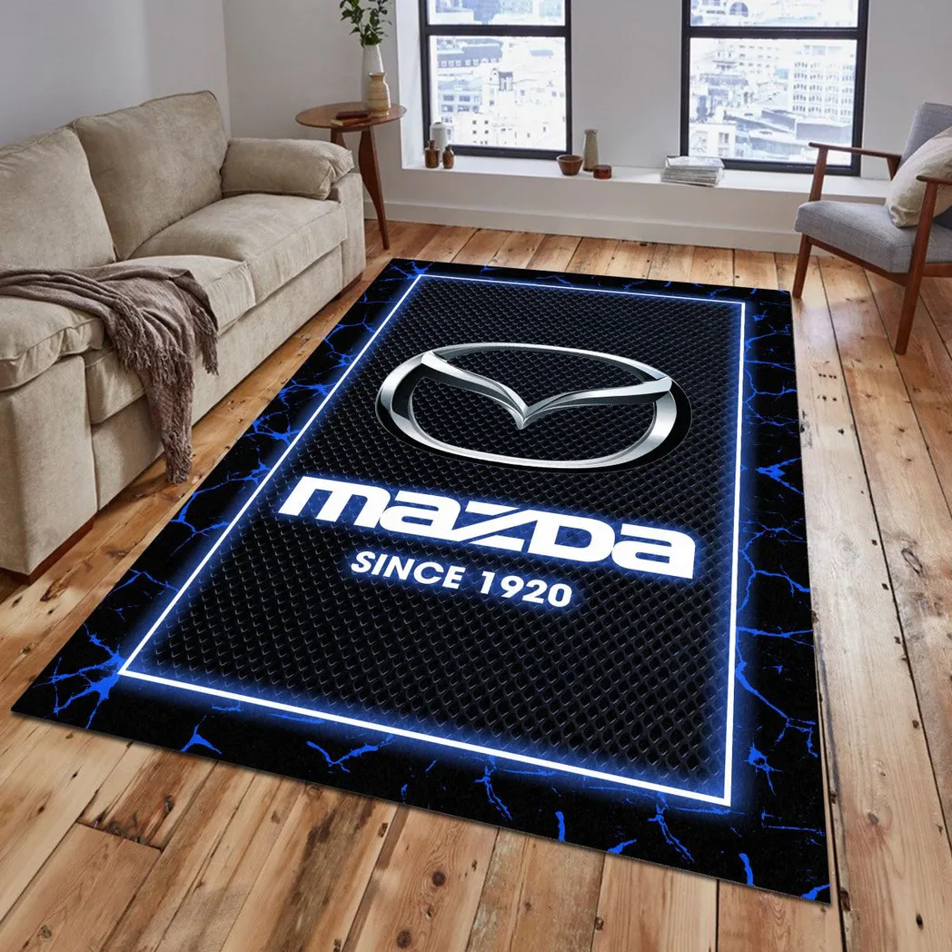 Mazda Rug, Gift For Mazda Lovers, Gift For Him, Husband, Boyfriend CAR5202192550 - Blue