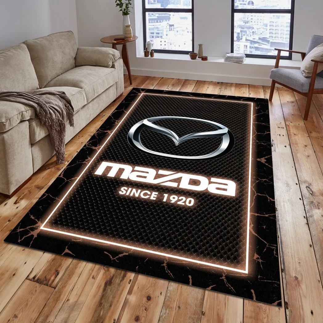 Mazda Rug, Gift For Mazda Lovers, Gift For Him, Husband, Boyfriend CAR5202192550 - Brown