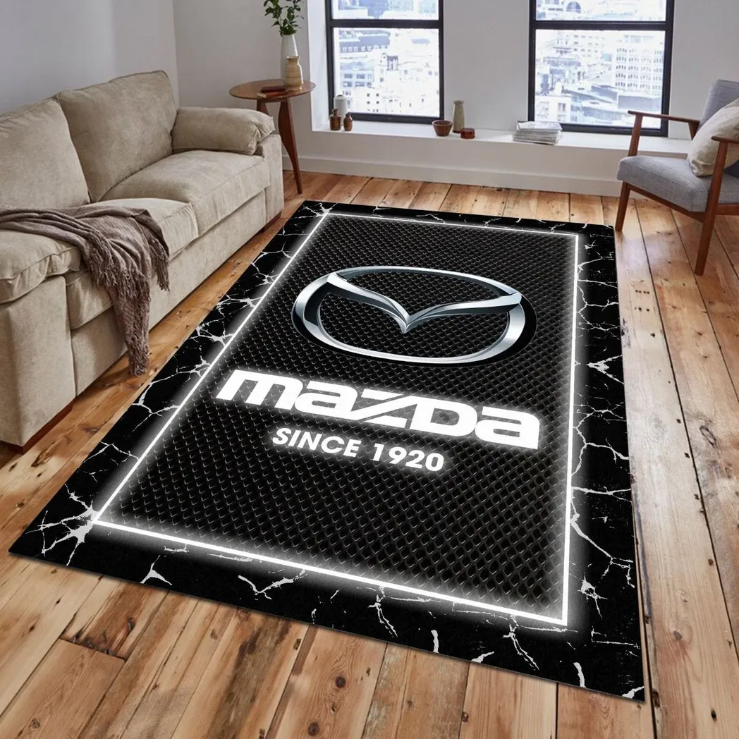 Mazda Rug, Gift For Mazda Lovers, Gift For Him, Husband, Boyfriend CAR5202192550 - Grey