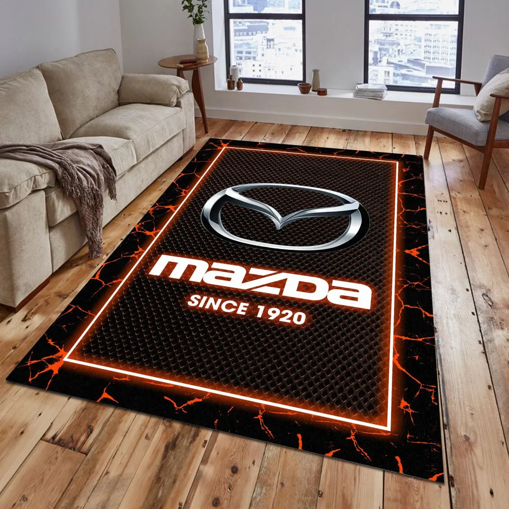 Mazda Rug, Gift For Mazda Lovers, Gift For Him, Husband, Boyfriend CAR5202192550 - Orange