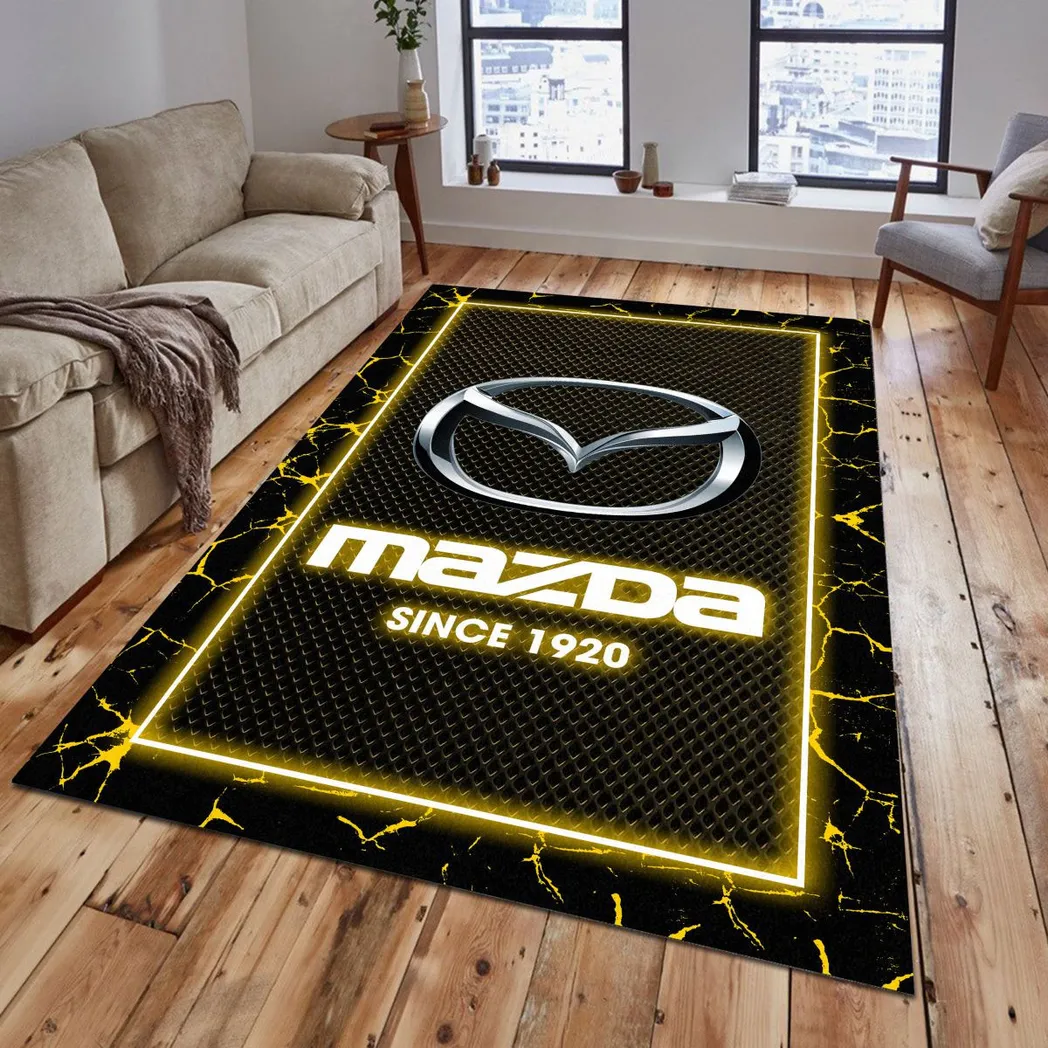 Mazda Rug, Gift For Mazda Lovers, Gift For Him, Husband, Boyfriend CAR5202192550 - Yellow