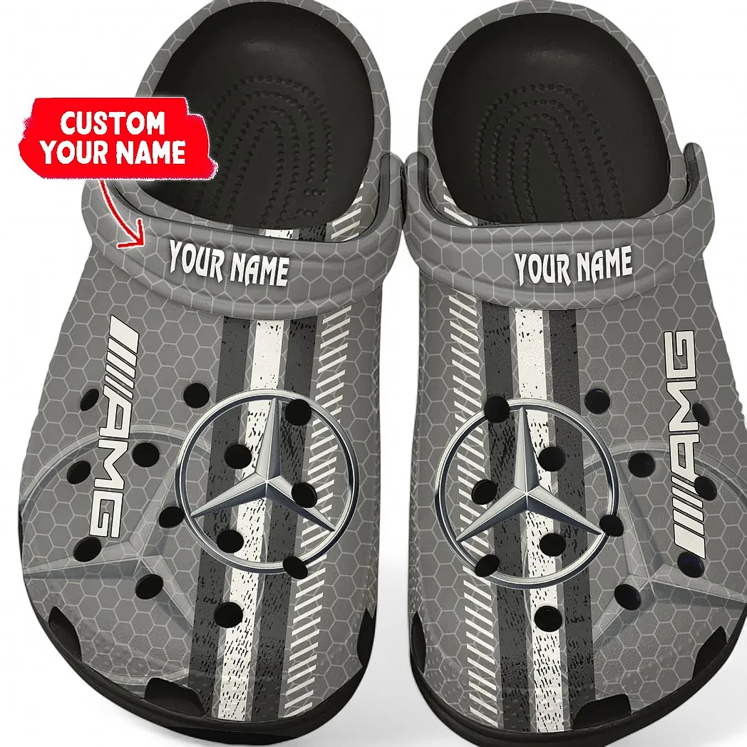 Mercedes AMG Crocs Shoes Gift For Mercedes AMG Lovers, Birthday Gift For Husband, Boyfriend CAR82022025626 - Black
