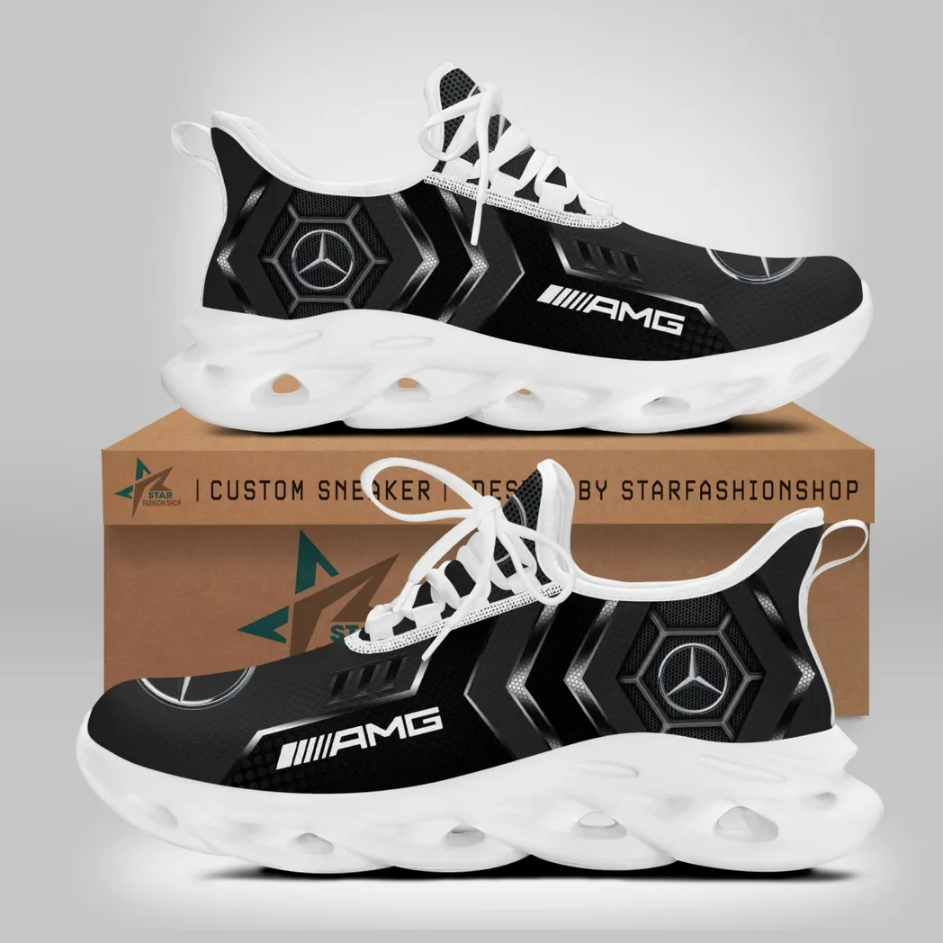 Mercedes AMG Max Soul Shoes, Gift For Mercedes AMG Lovers, Gift For Him, Husband, Boyfriend CAR64022025065 - White