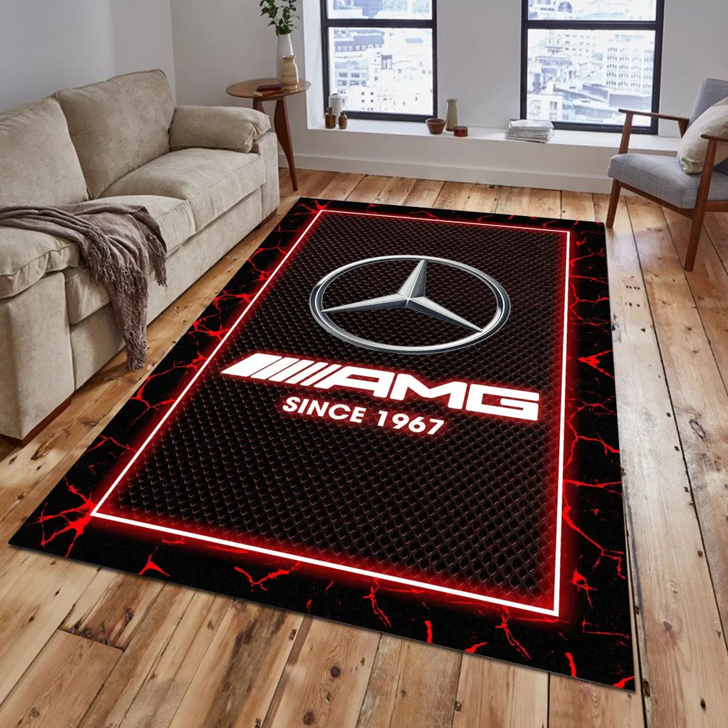 Mercedes AMG Rug, Gift For Mercedes AMG Lovers, Gift For Him, Husband, Boyfriend CAR5202192552 - Red