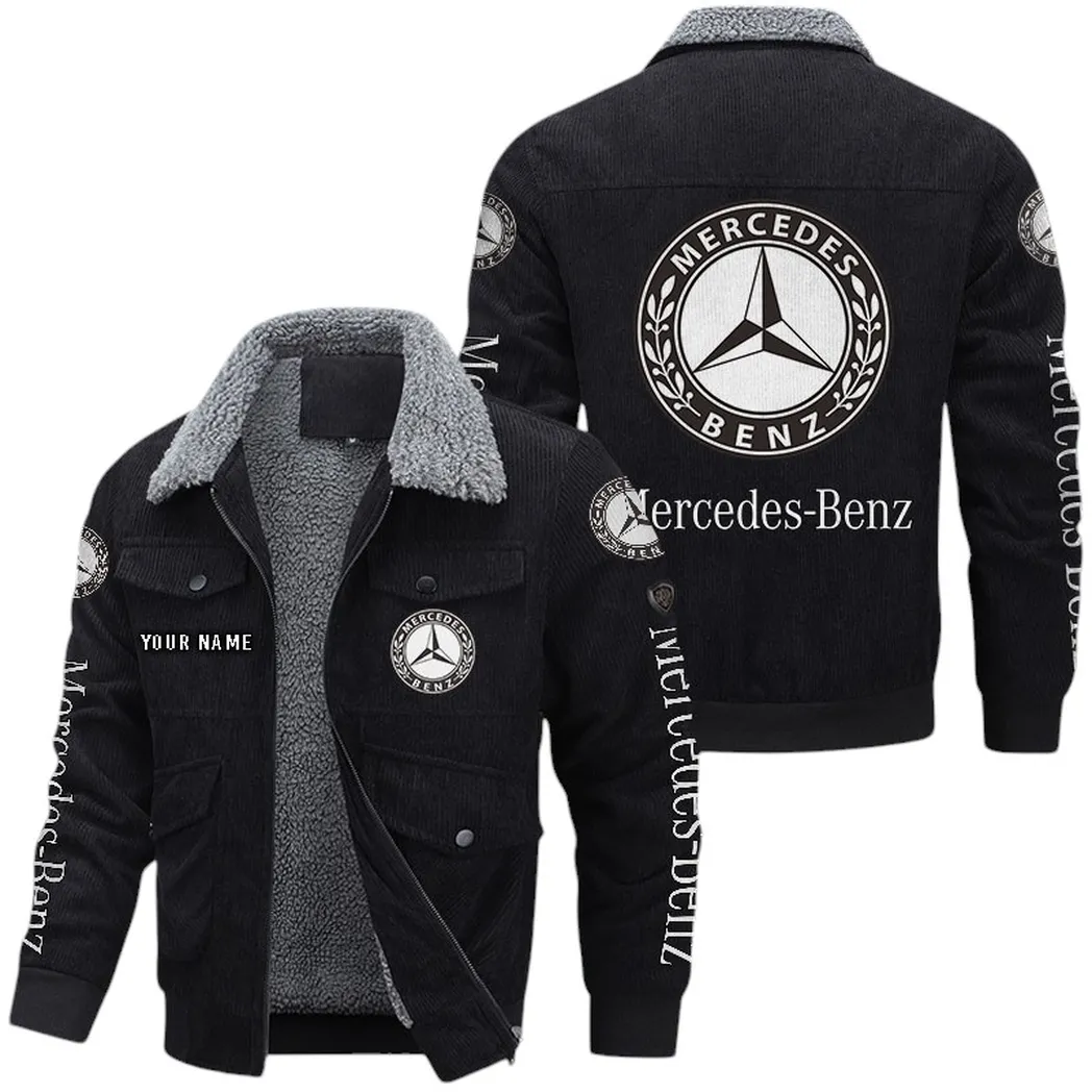 Mercedes Benz Corduroy Jacket For Men, Gift For Mercedes Benz Lovers CAR42022225618 - Black