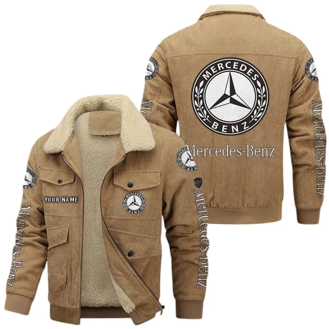 Mercedes Benz Corduroy Jacket For Men, Gift For Mercedes Benz Lovers CAR42022225618 - Khaki