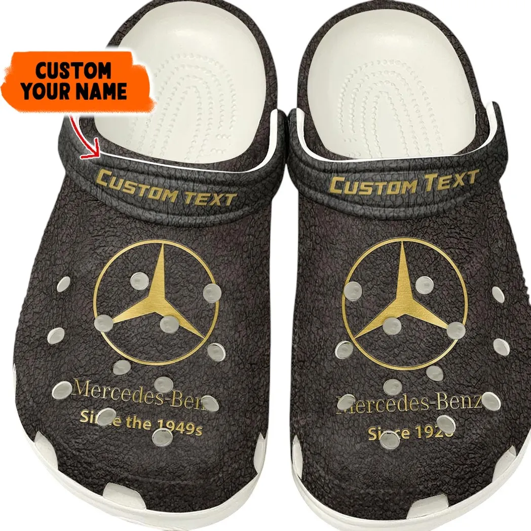 Mercedes Benz Crocs, Gift For Mercedes Benz Lovers, Gift For Him, Husband, Boyfriend - Brown CAR141021225670-2