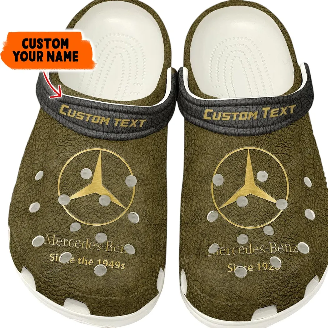 Mercedes Benz Crocs, Gift For Mercedes Benz Lovers, Gift For Him, Husband, Boyfriend - Yellow CAR141021225670-9