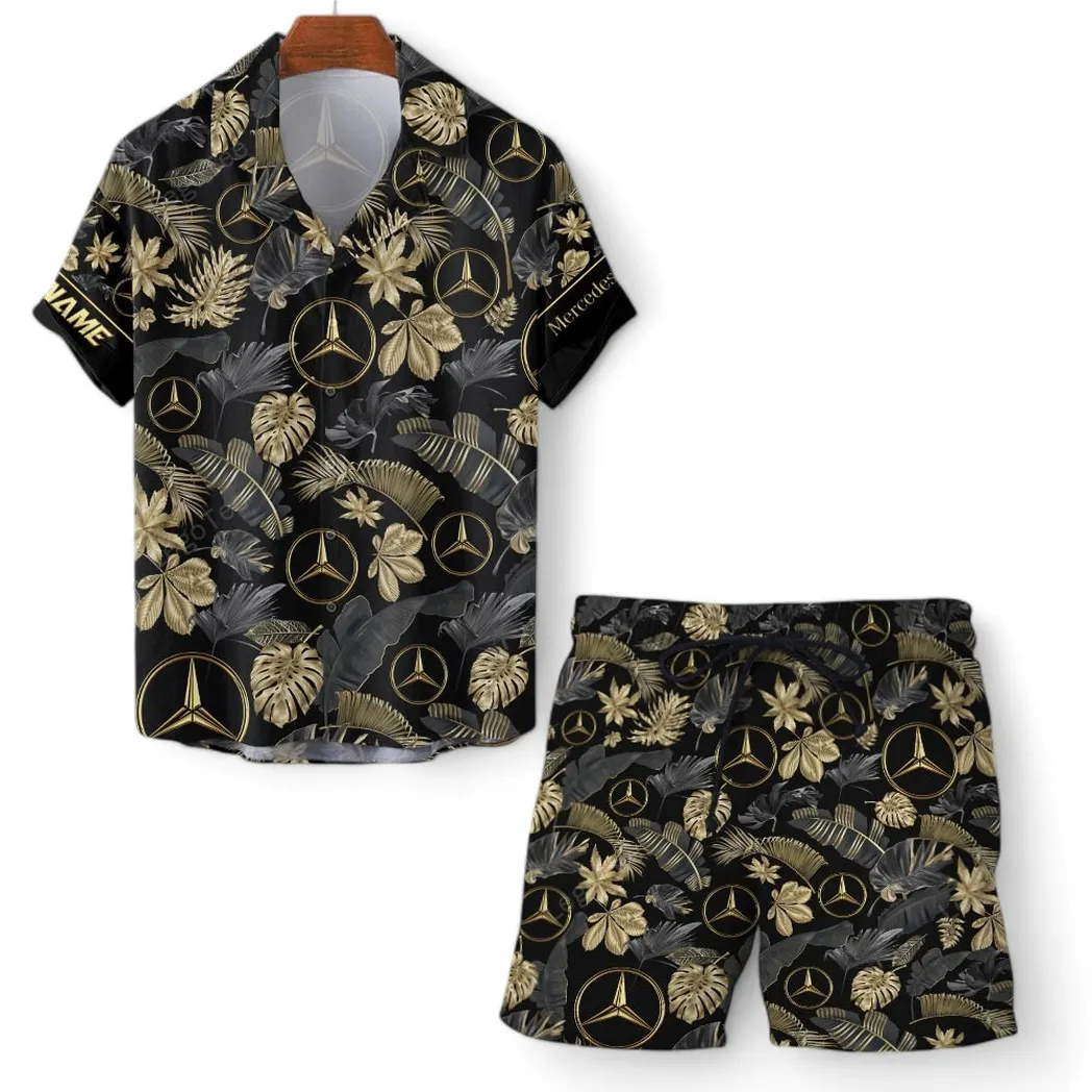 Mercedes Benz Hawaiian Shirt Set For Men, Gift For Mercedes Benz Lovers, Gift For Him, Husband, Boyfriend CAR139021125123-1