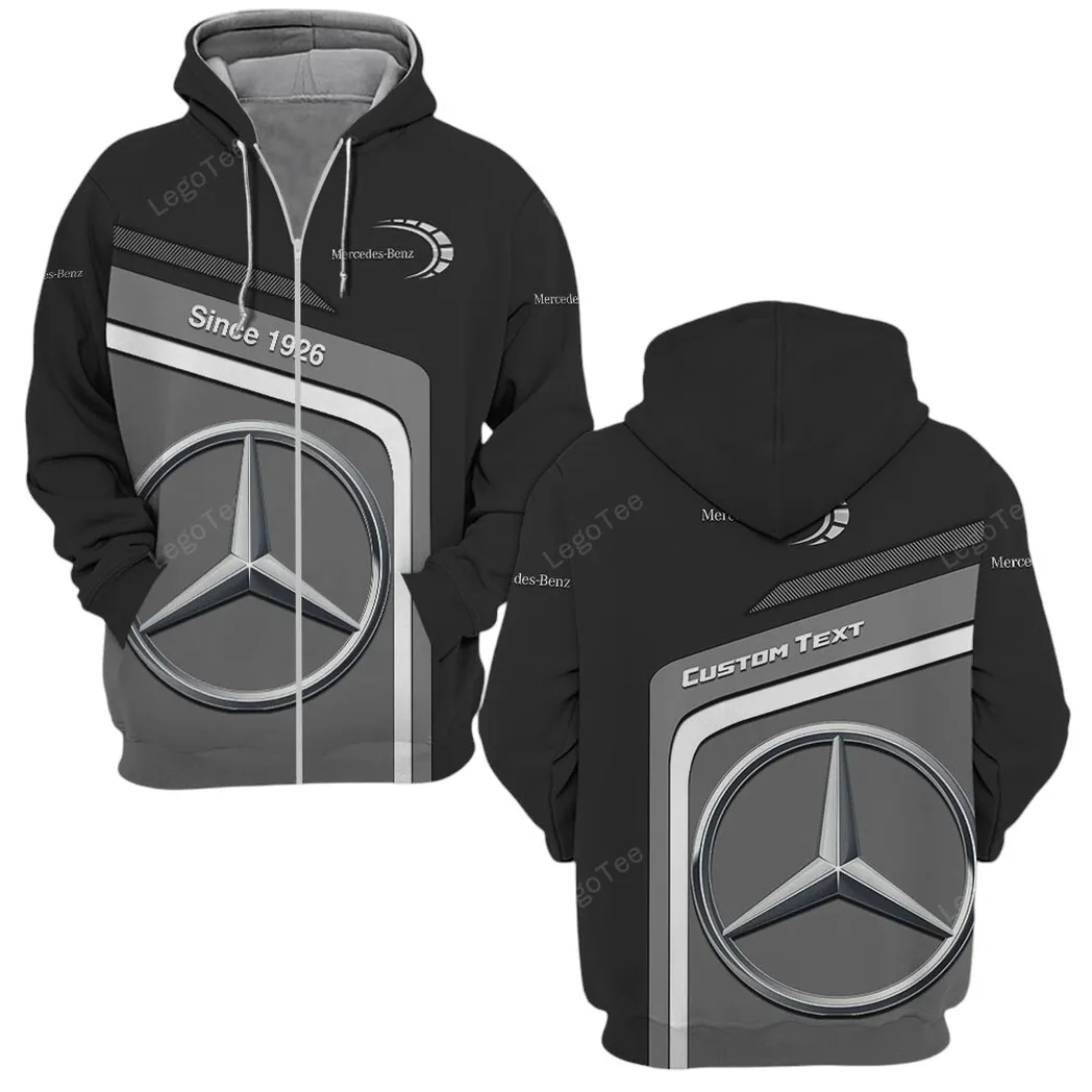 Mercedes Benz Zipper Hoodie, Gift For Mercedes Benz Lovers, Gift For Him, Husband, Boyfriend CAR11103032548