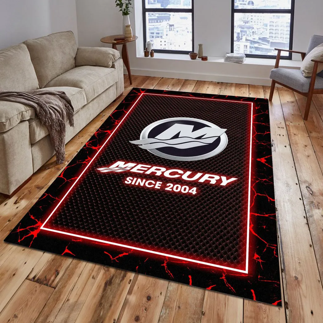 Mercury Marine Rug, Gift For Mercury Marine Lovers, Gift For Him, Husband, Boyfriend CAR5202192554 - Red