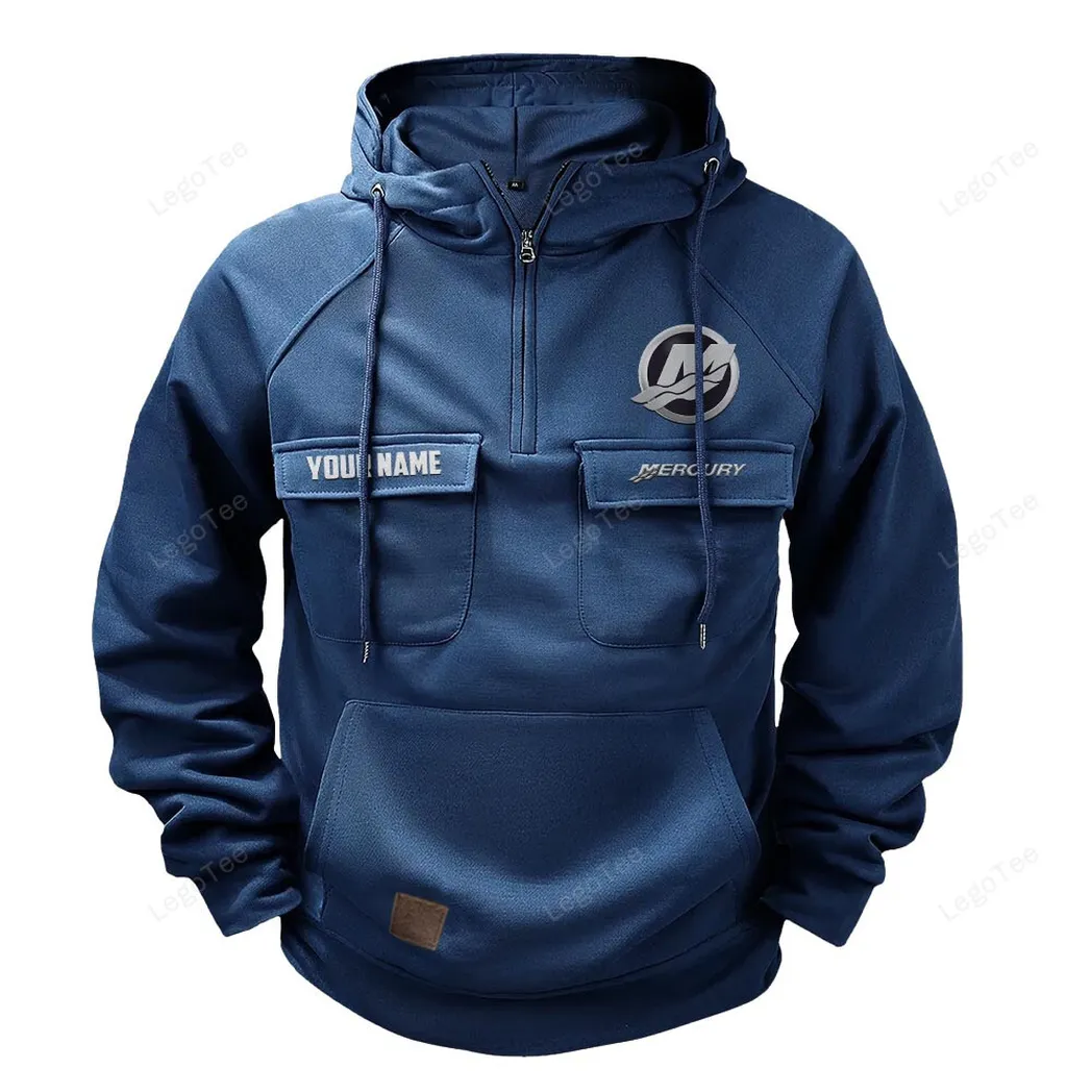 Mercury Marine Tactical Quarter Zip Hoodie, Gift For Mercury Marine Lovers, Gift For Him, Husband, Boyfriend - Dark Blue CAR109021425356-3
