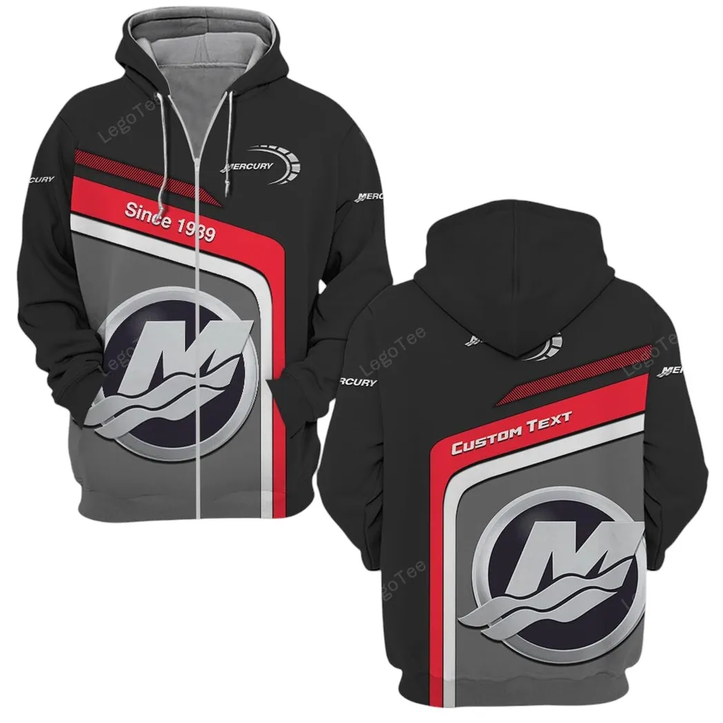 Mercury Marine Zipper Hoodie, Gift For Mercury Marine Lovers, Gift For Him, Husband, Boyfriend CAR11103032549