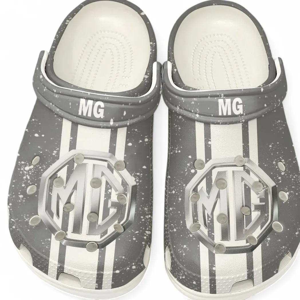 MG Car Crocs, Gift For MG Car Lovers, Gift For Him, Husband, Boyfriend CAR62022025075 - White