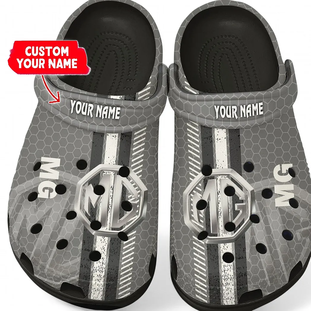 MG Car Crocs Shoes Gift For MG Car Lovers, Birthday Gift For Husband, Boyfriend CAR82022025629 - Black
