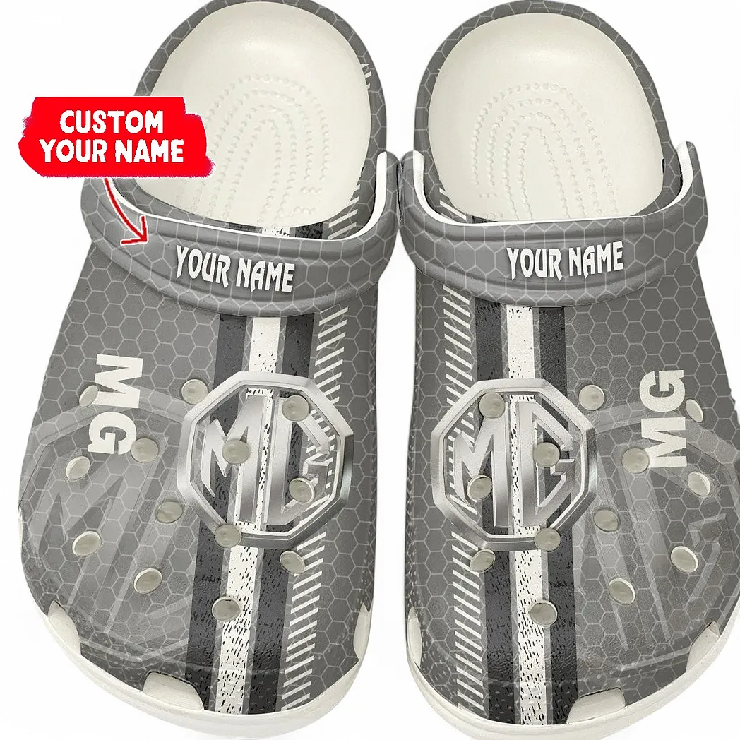MG Car Crocs Shoes Gift For MG Car Lovers, Birthday Gift For Husband, Boyfriend CAR82022025629 - White