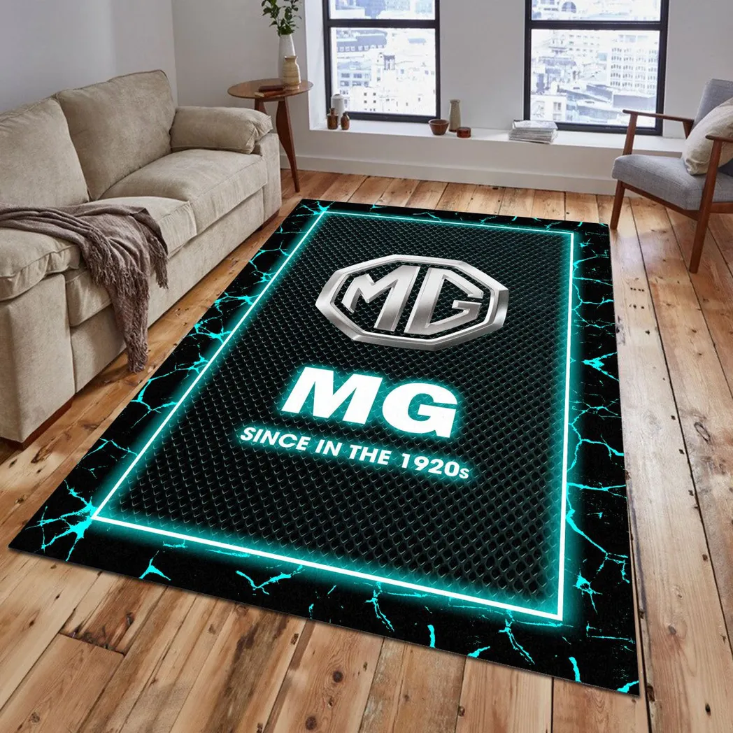 MG Car Rug, Gift For MG Car Lovers, Gift For Him, Husband, Boyfriend CAR5202192555 - Cyan