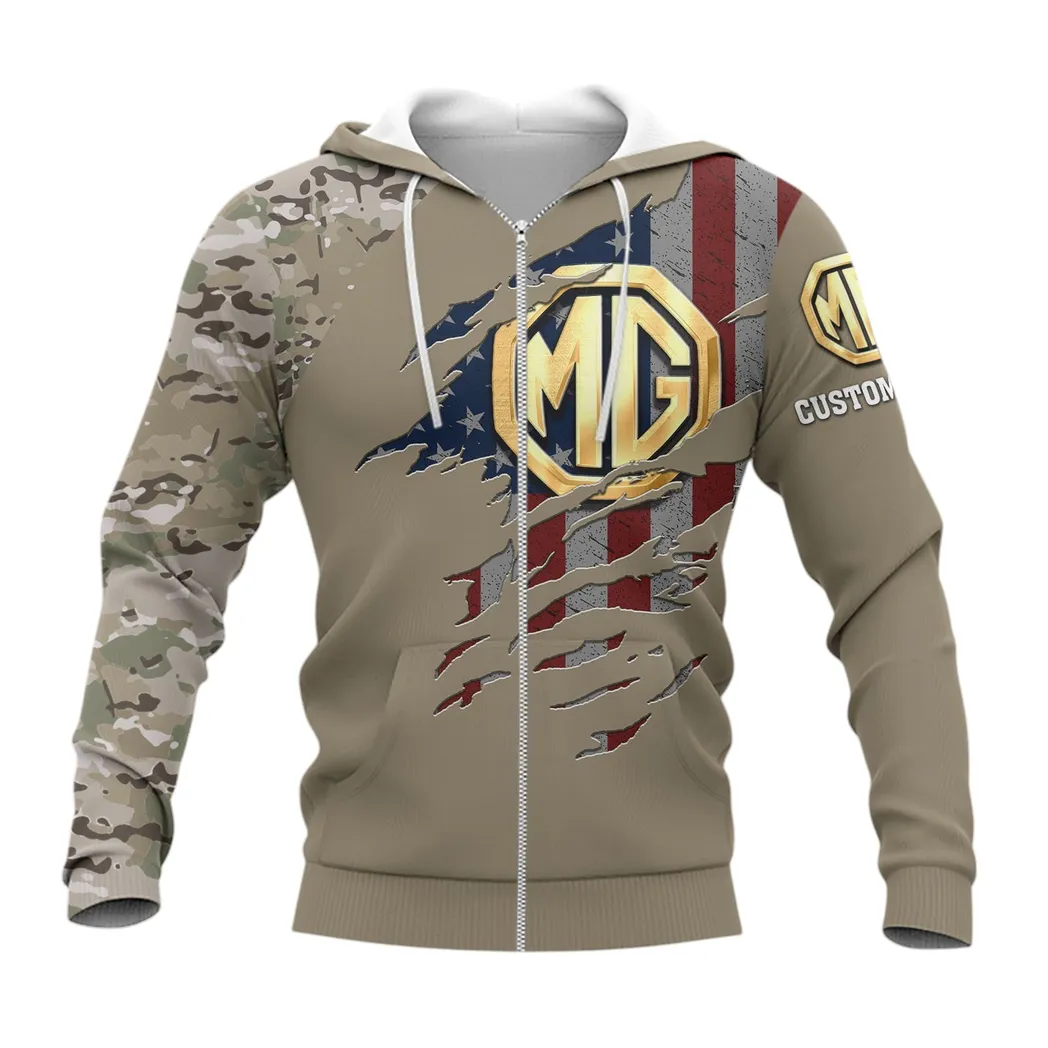 MG Car Zipper Hoodie, Gift For MG CAR Lovers, Gift For Him, Husband, Boyfriend CAR46021725071-3