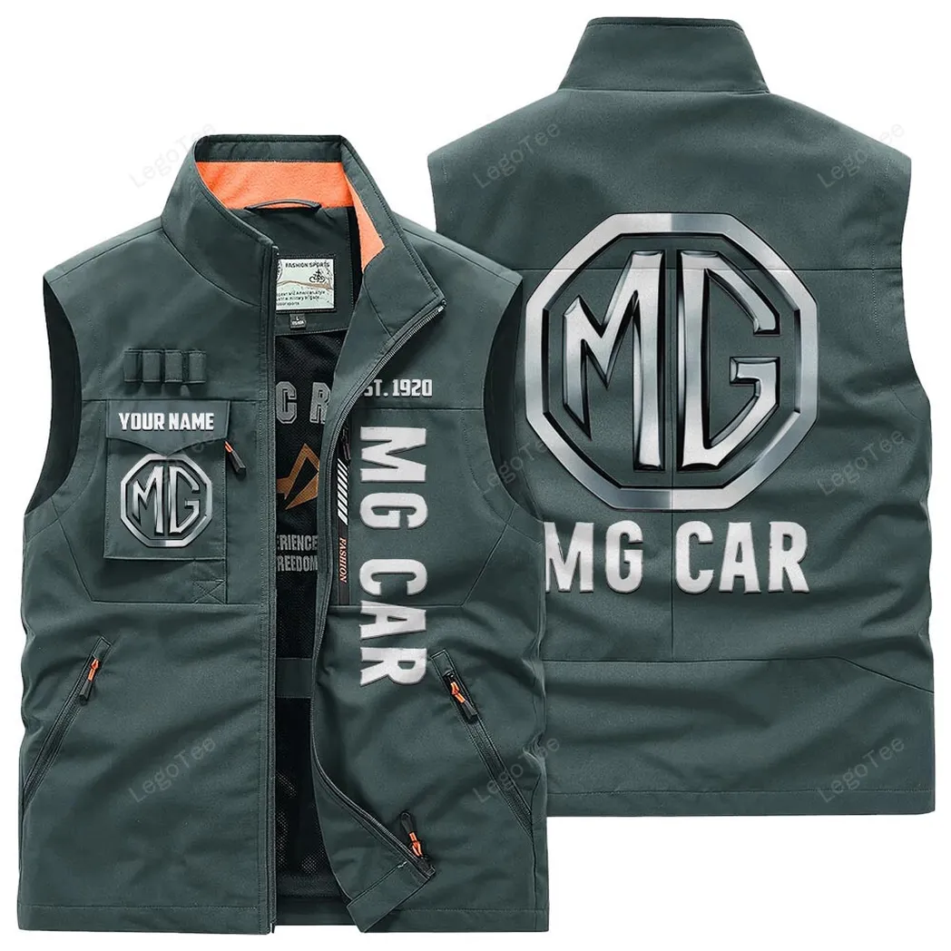 MG Cars Outdoor Sleeveless Vest, Gift For MG Cars Lovers, Gift For Him, Husband, Boyfriend - Bean Green CAR132021325917-2