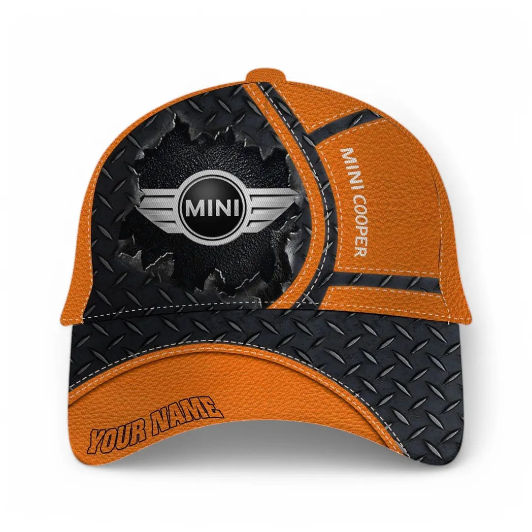 Mini Cooper Classic Cap, Gift For Mini Cooper Lovers, Gift For Him, Husband, Boyfriend - Orange CAR49021825052-5