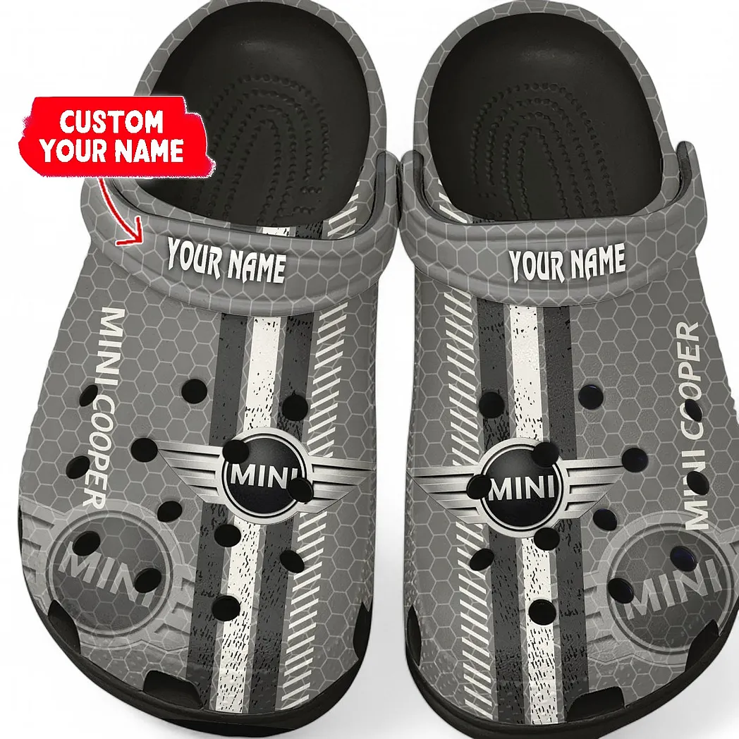 Mini Cooper Crocs Shoes Gift For Mini Cooper Lovers, Birthday Gift For Husband, Boyfriend CAR82022025630 - Black