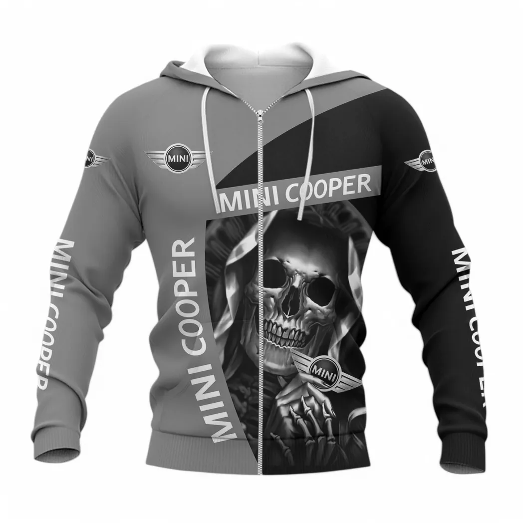 Mini Cooper Zipper Hoodie, Gift For Mini Cooper Lovers, Gift For Him, Husband, Boyfriend CAR6702212566