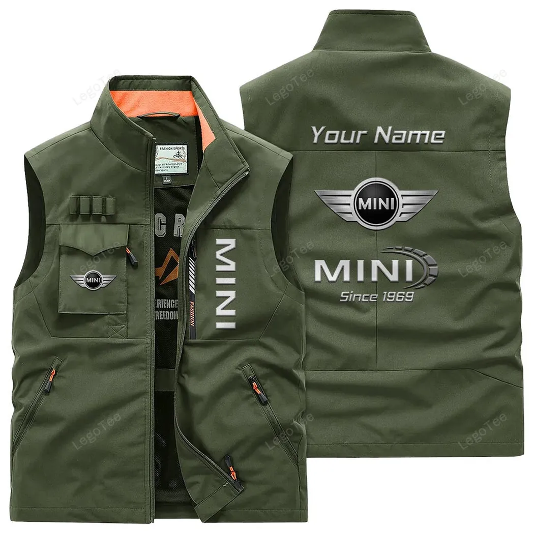Mini Outdoor Sleeveless Vest, Gift For Mini Lovers, Gift For Him, Husband, Boyfriend - Army Green CAR131021325700-1