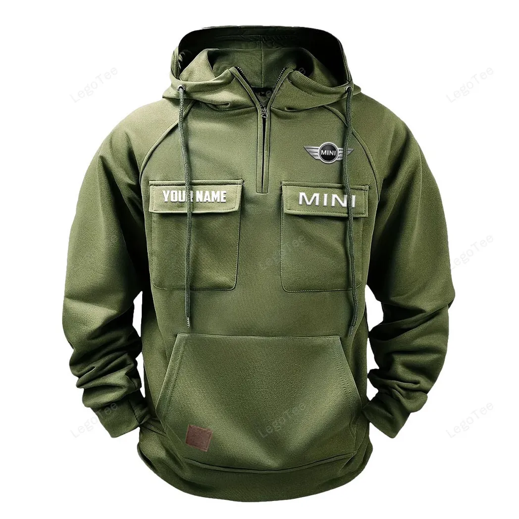 Mini Tactical Quarter Zip Hoodie, Gift For Mini Lovers, Gift For Him, Husband, Boyfriend - Army Green CAR109021425344-1