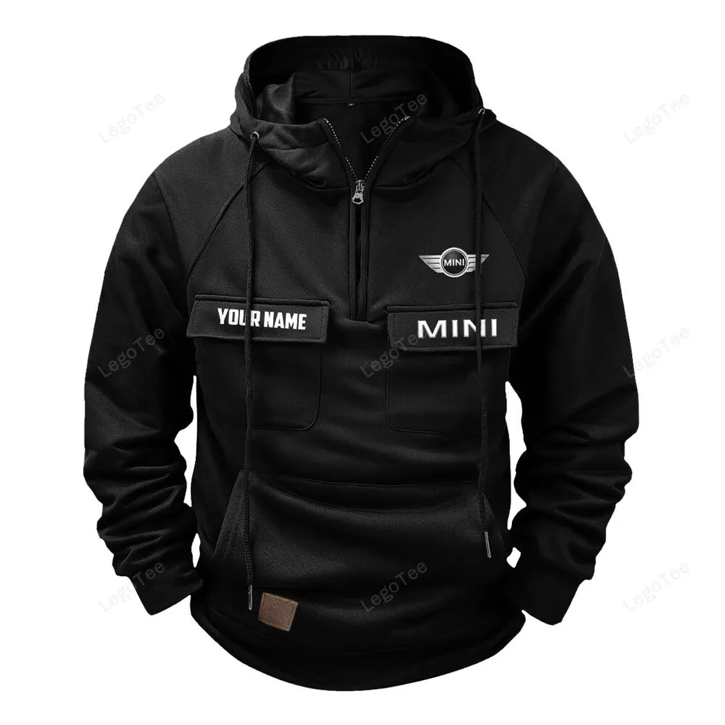 Mini Tactical Quarter Zip Hoodie, Gift For Mini Lovers, Gift For Him, Husband, Boyfriend - Black CAR109021425344-2