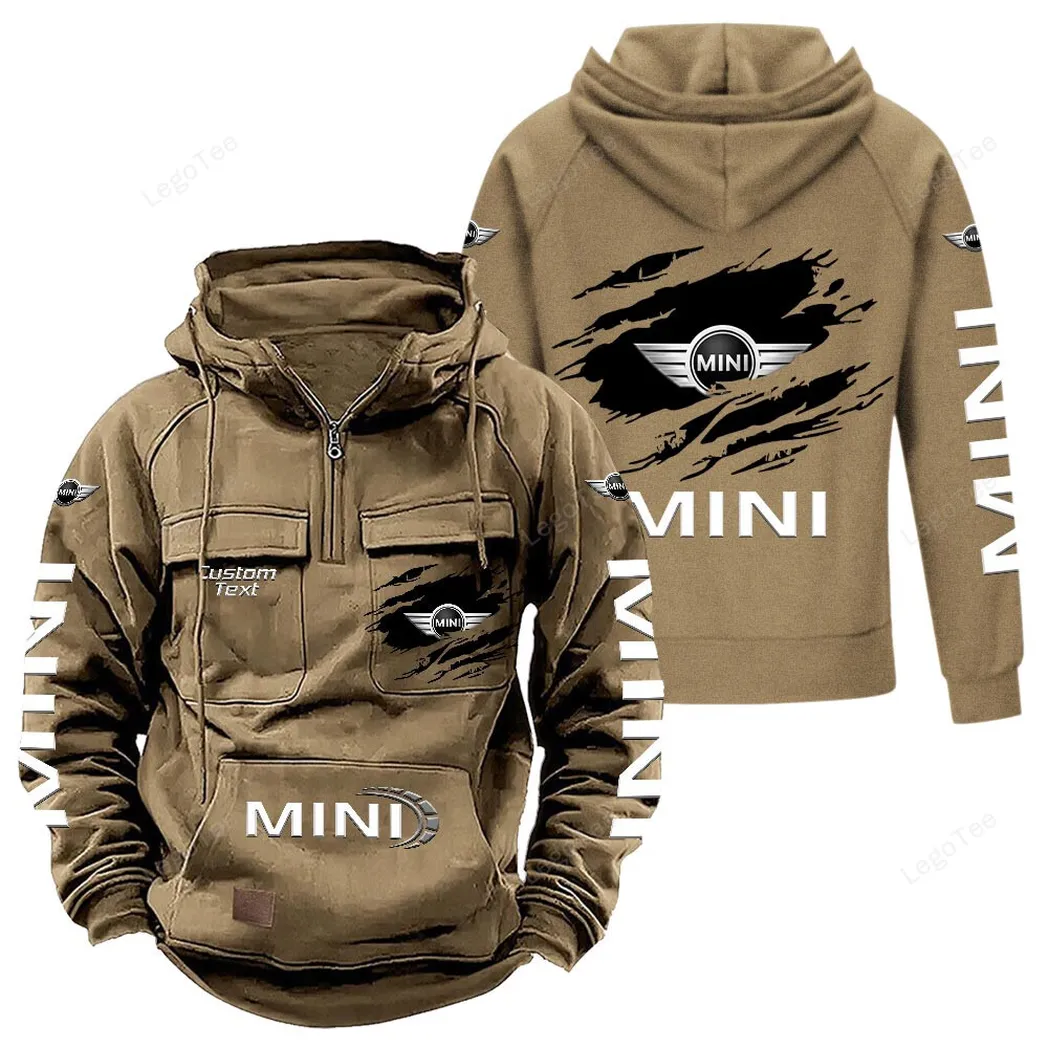 Mini Tactical Quarter Zip Hoodie, Gift For Mini Lovers, Gift For Him, Husband, Boyfriend - Khaki CAR122021425077-4