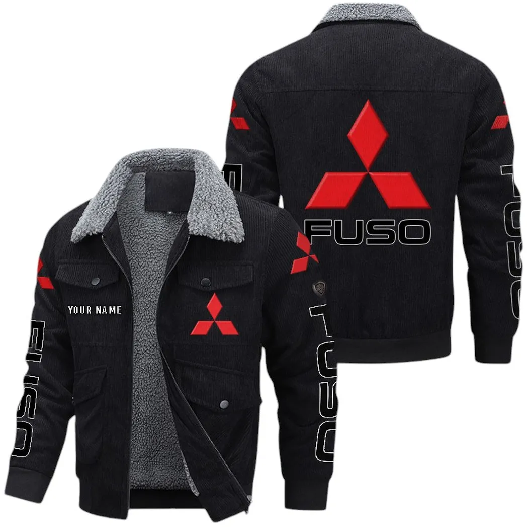 Mitsubishi Fuso Corduroy Jacket For Men, Gift For Mitsubishi Fuso Lovers CAR149022225910 - Black